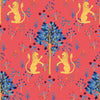 Brianda Fitz-James Stuart - Medieval Tapestry wallpaper in Deep Coral by Coordonne