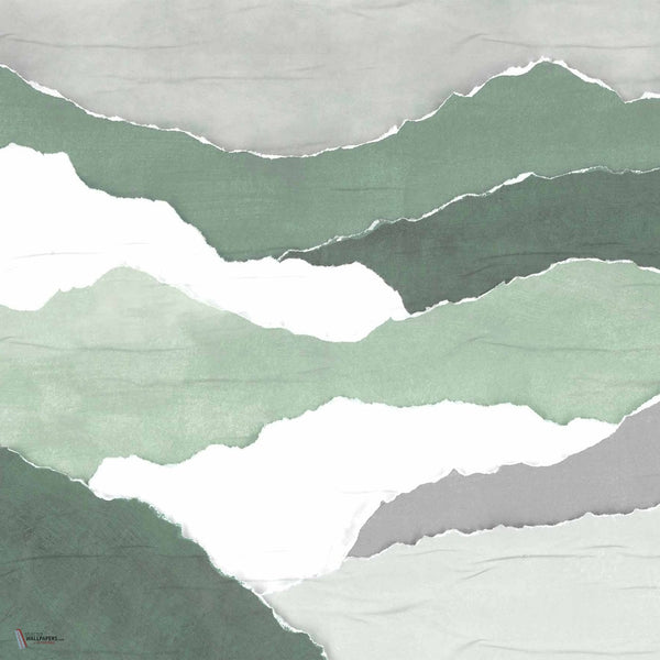 Calobra wallpaper in Green by Coordonne