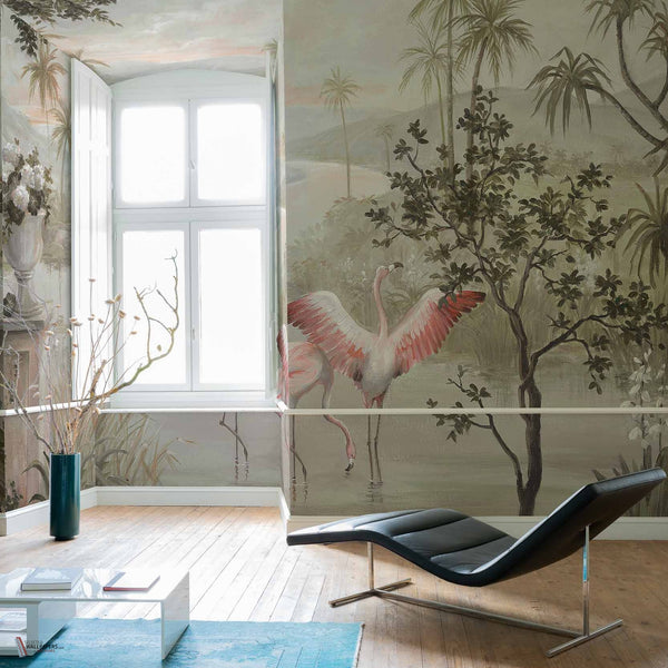 Paisaje Con Flamencos wallpaper by Coordonne