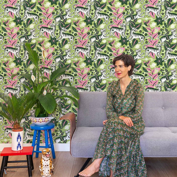Catalina Estrada - Selva de tigres wallpaper in Morning by Coordonne — interior
