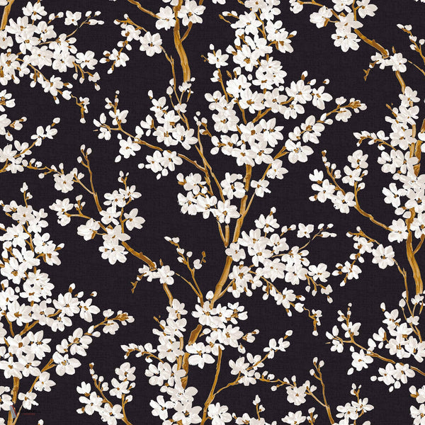Cherry Blossom behang in Onyx van Coordonne