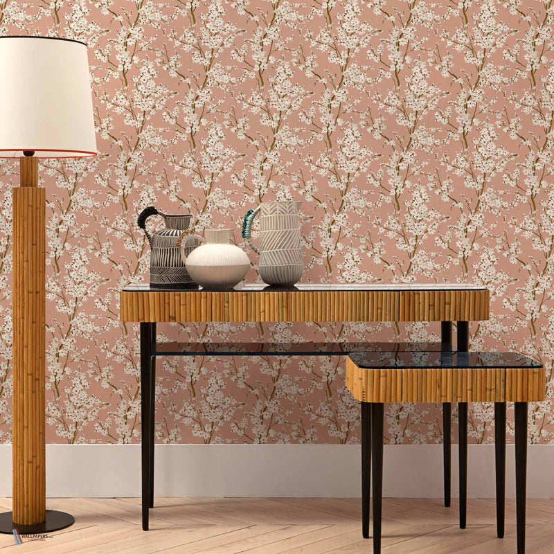 Cherry Blossom Tapete in Rose von Coordonne — Interieur