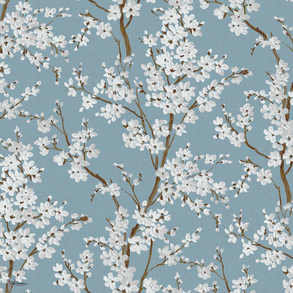 Cherry Blossom behang in Turquoise van Coordonne