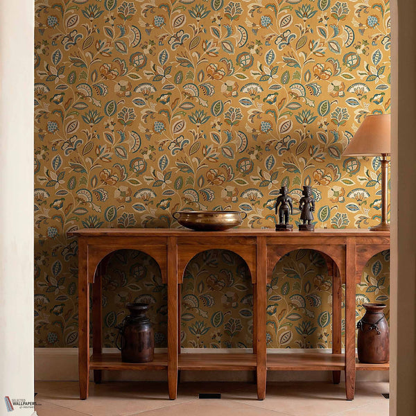 Chintz Tapete in Curry von Coordonne — Interieur