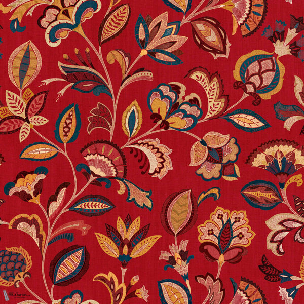 Chintz Tapete in Ruby von Coordonne