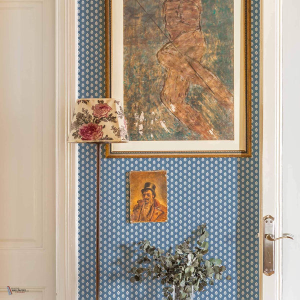 Clover behang in Cobalt van Coordonne