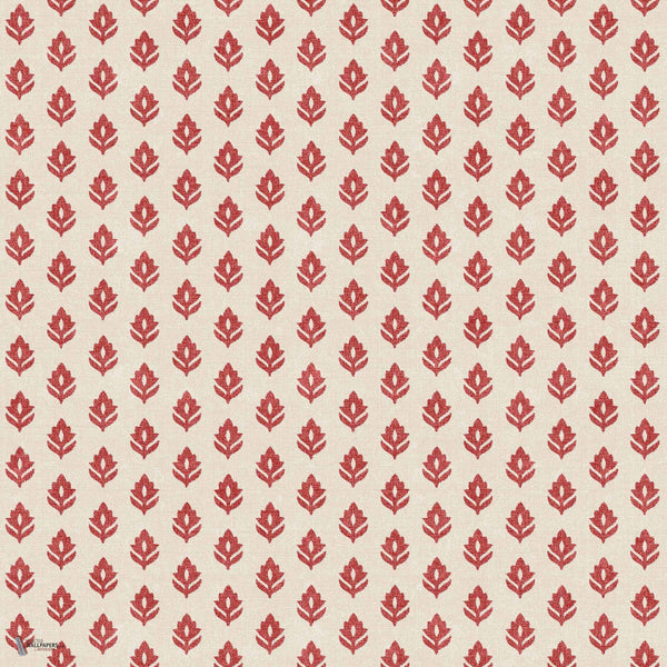 Clover behang in Red van Coordonne