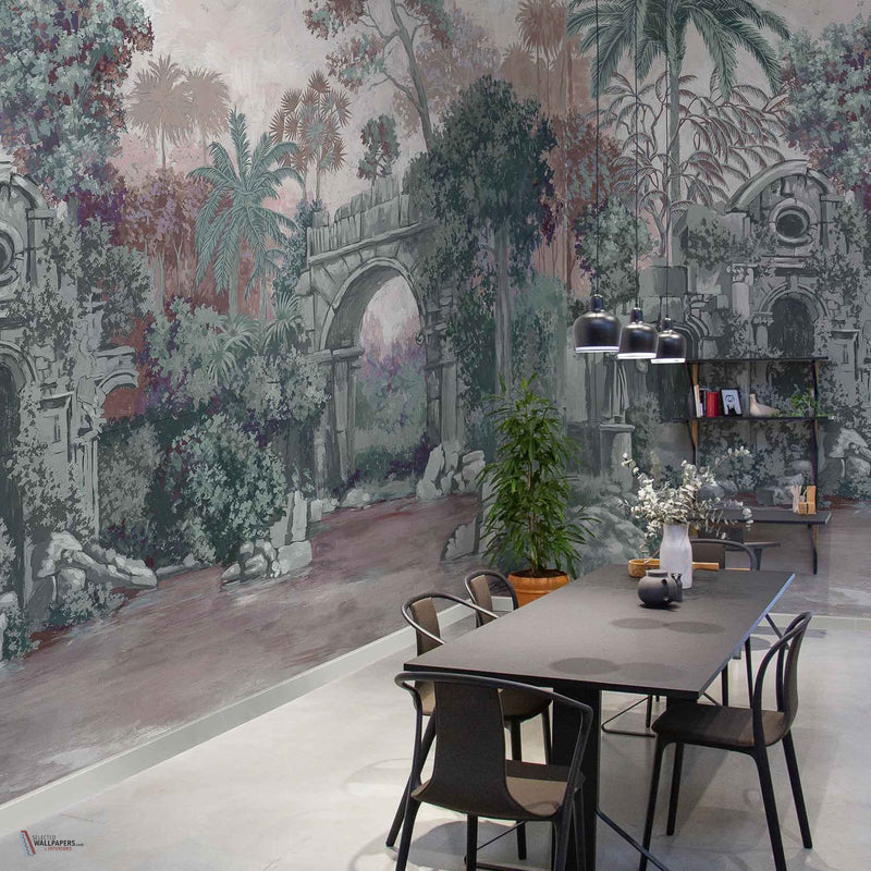 Colonial papel pintado en Pink de Coordonne — interior