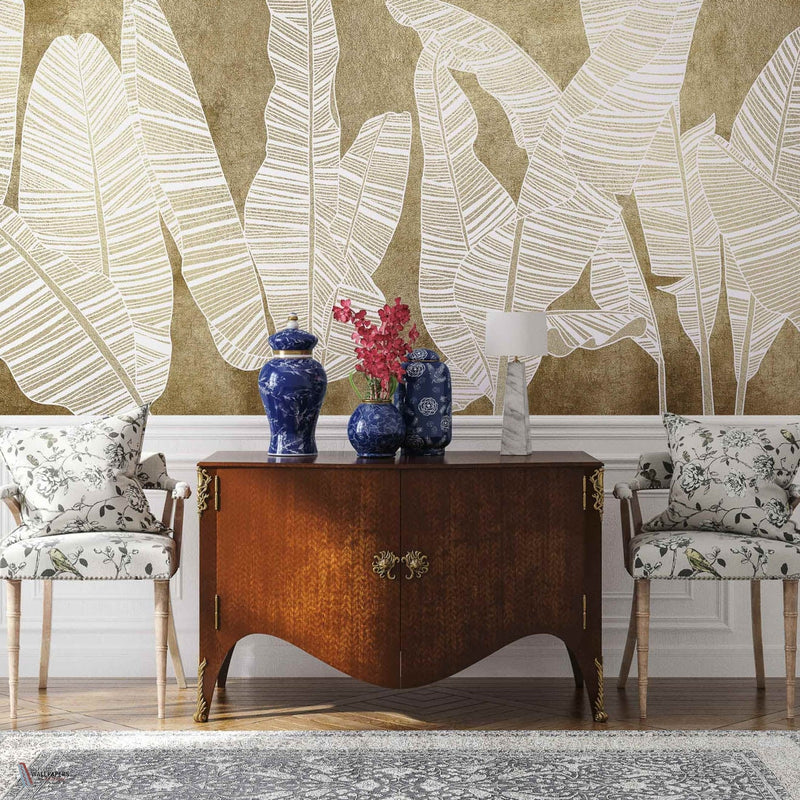 Copacabana Metallics papier peint en Gold de Coordonne — intérieur