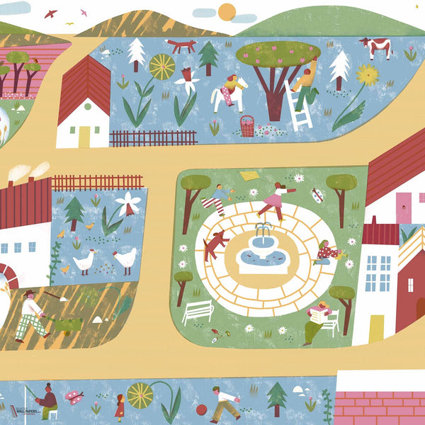Country Joy behang in Chestnut van Coordonne
