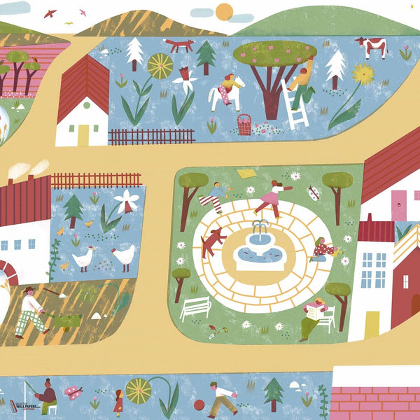Country Joy behang in Chestnut van Coordonne