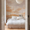 Cumulus Clouds wallpaper in Coral by Coordonne — interior