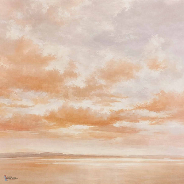 Cumulus Clouds wallpaper in Coral by Coordonne