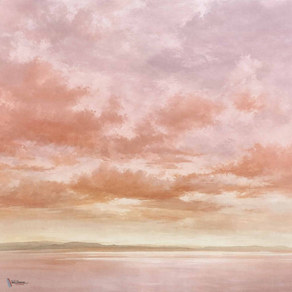 Cumulus Clouds wallpaper in Peach by Coordonne