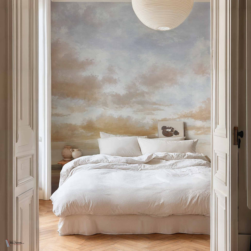 Cumulus Clouds wallpaper in Sapphire by Coordonne — interior