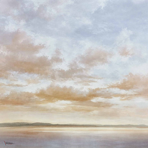 Cumulus Clouds wallpaper in Sapphire by Coordonne