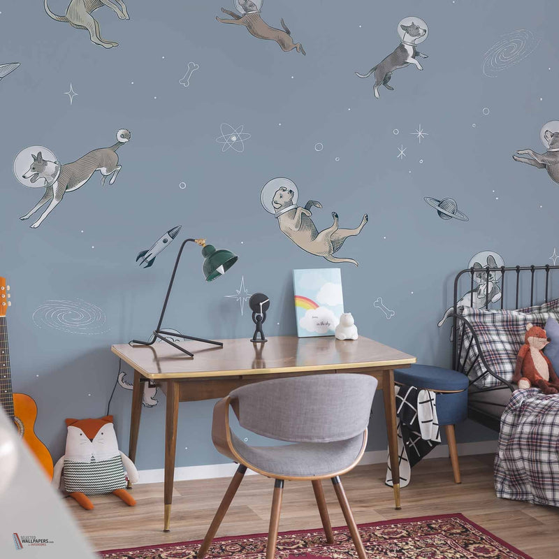 Doggy Gravity wallpaper in Sky by Coordonne — interior