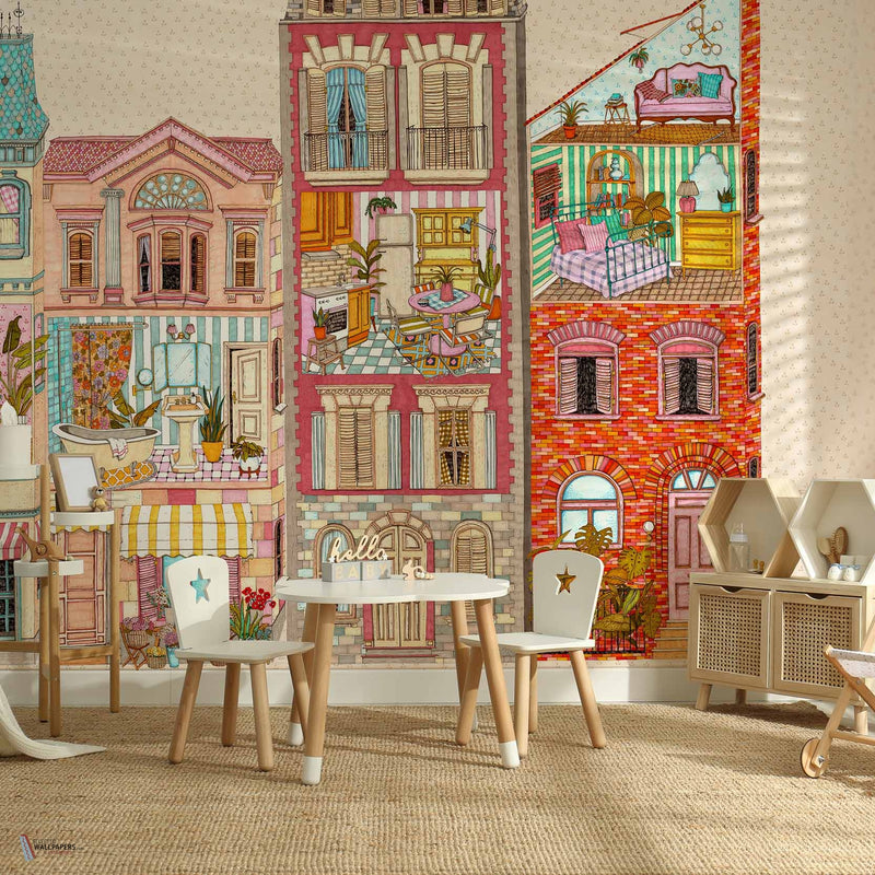 Dolls House papier peint en Cream de Coordonne — intérieur