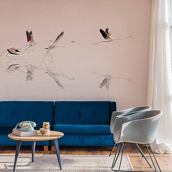 Donana Textile behang in Peony van Coordonne — interieur