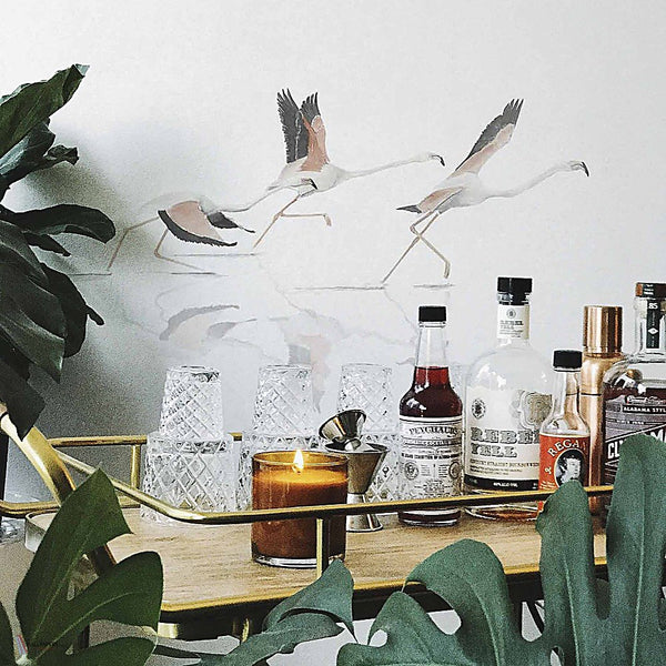 Donana Textile behang in Swan van Coordonne — interieur