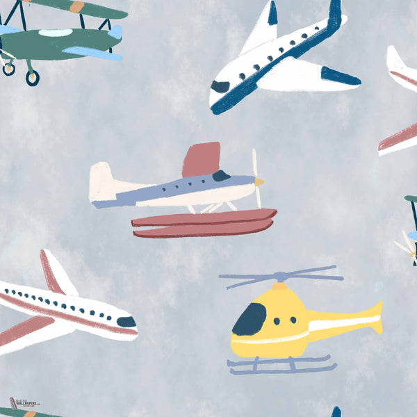 Draft Planes behang in Cloud van Coordonne