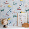 Draft Planes behang in Sky van Coordonne — interieur
