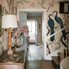 Edo Textile wallpaper in Swan by Coordonne — interior