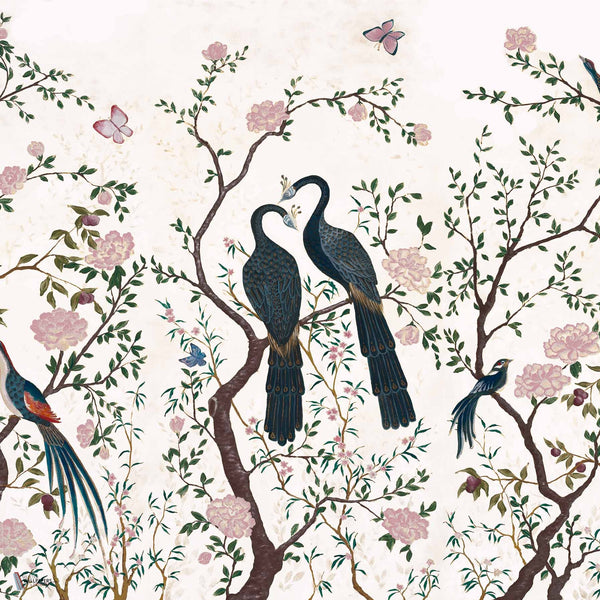 Edo Textile wallpaper in Swan by Coordonne