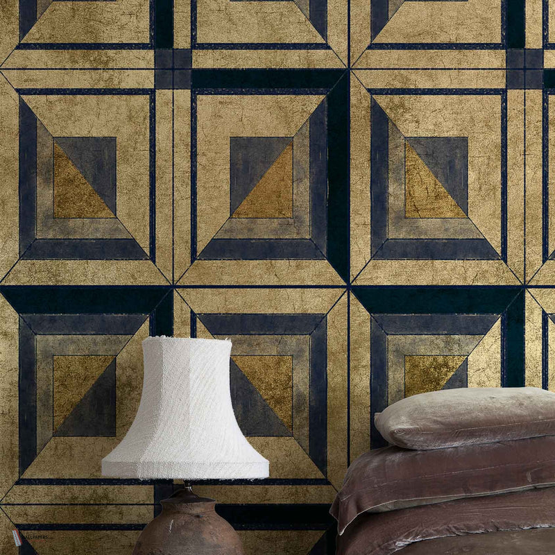 Empire Metallics Tapete in Gold von Coordonne — Interieur