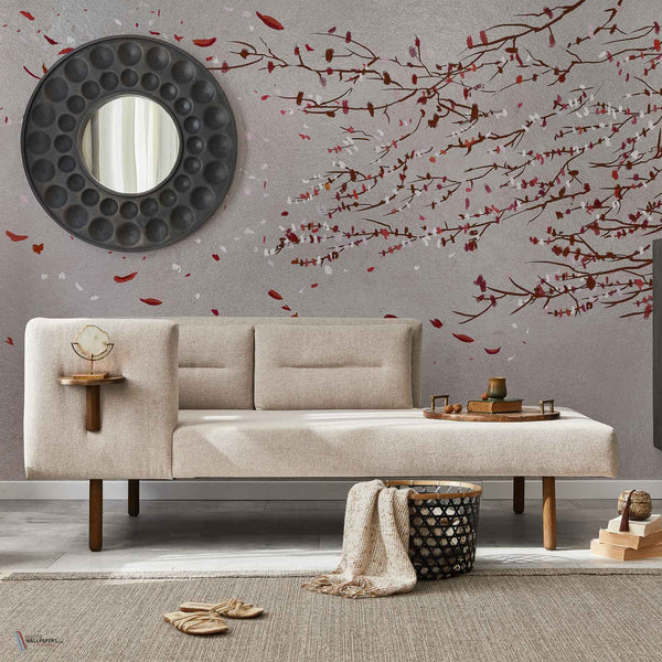 Eolia Metallics behang in Silver van Coordonne — interieur
