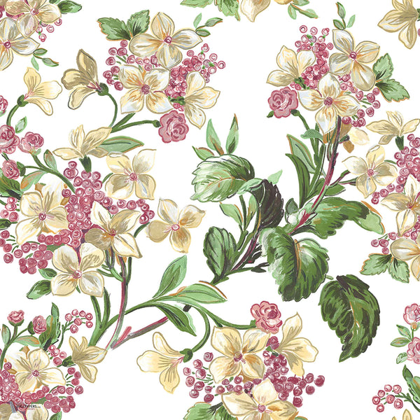 Flowery Tapete in White von Coordonne