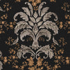 French Damask wallpaper in Onyx by Coordonne