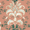 French Damask wallpaper in Peach by Coordonne