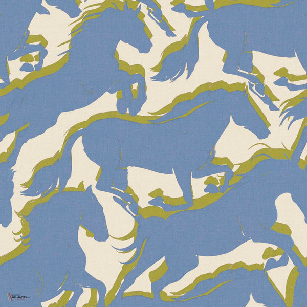 Galope wallpaper in Blue by Coordonne