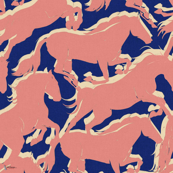 Galope wallpaper in Cobalt by Coordonne