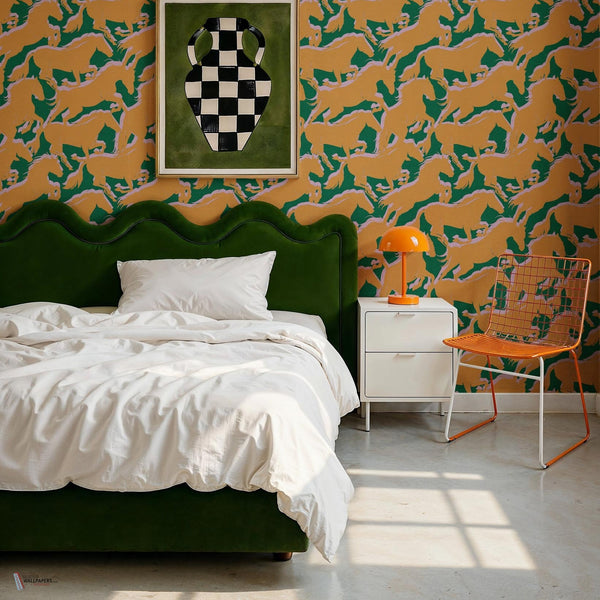 Galope wallpaper in Hummingbird by Coordonne — interior
