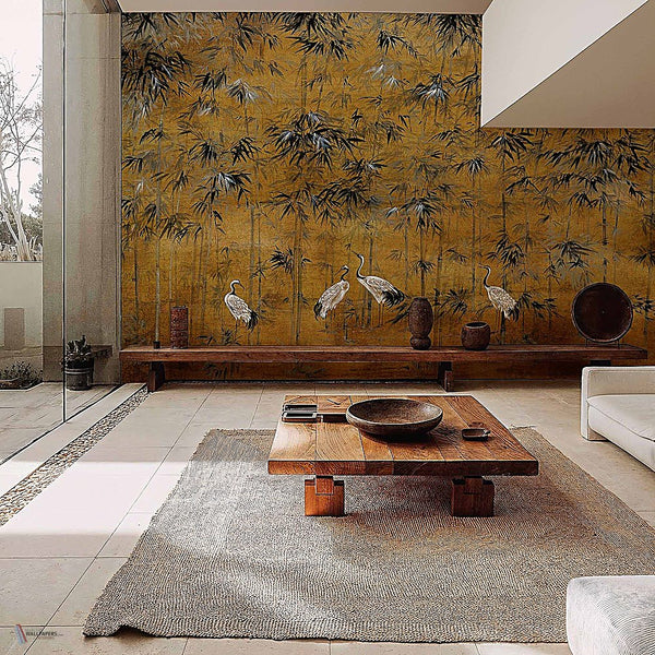 Garzas wallpaper in Chai by Coordonne — interior