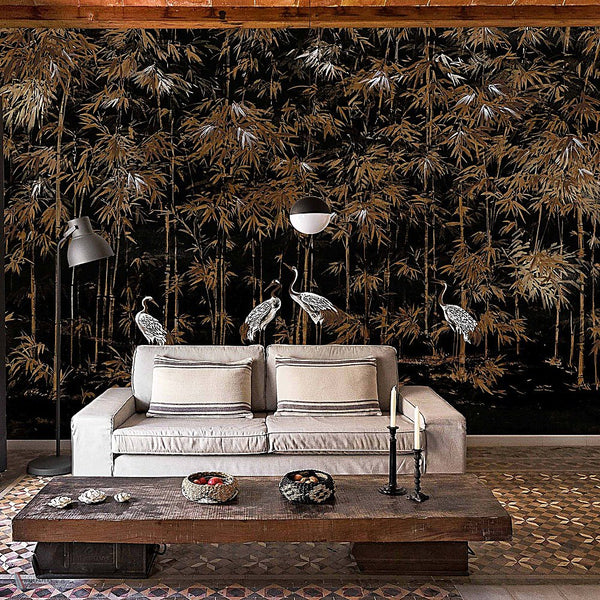 Garzas wallpaper in Coal by Coordonne — interior