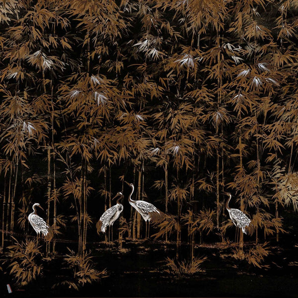 Garzas wallpaper in Coal by Coordonne