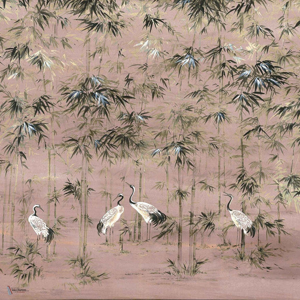 Garzas wallpaper in Rose by Coordonne