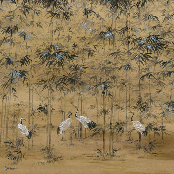 Garzas Textile wallpaper in Ocher by Coordonne