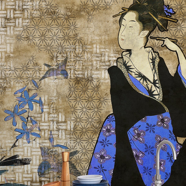 Hiroshi Tsunoda - Geisha Graffiti wallpaper by Coordonne