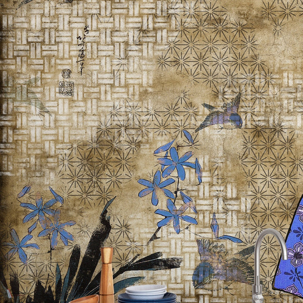 Hiroshi Tsunoda - Geisha Graffiti wallpaper by Coordonne