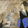 Hiroshi Tsunoda - Geisha Graffiti behang in Kage van Coordonne