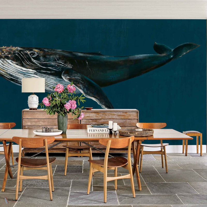 Humpback Whale carta da parati in Ocean di Coordonne — interni