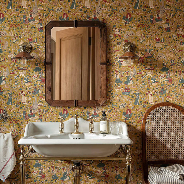 Kalamkari Tapete in Curry von Coordonne — Interieur