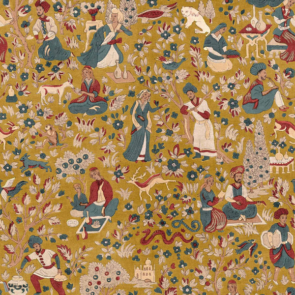 Kalamkari Tapete in Curry von Coordonne