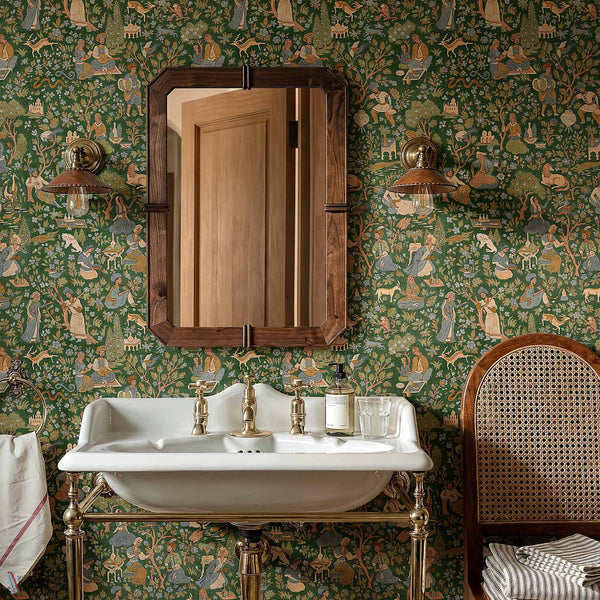 Kalamkari Tapete in Pistachio von Coordonne — Interieur
