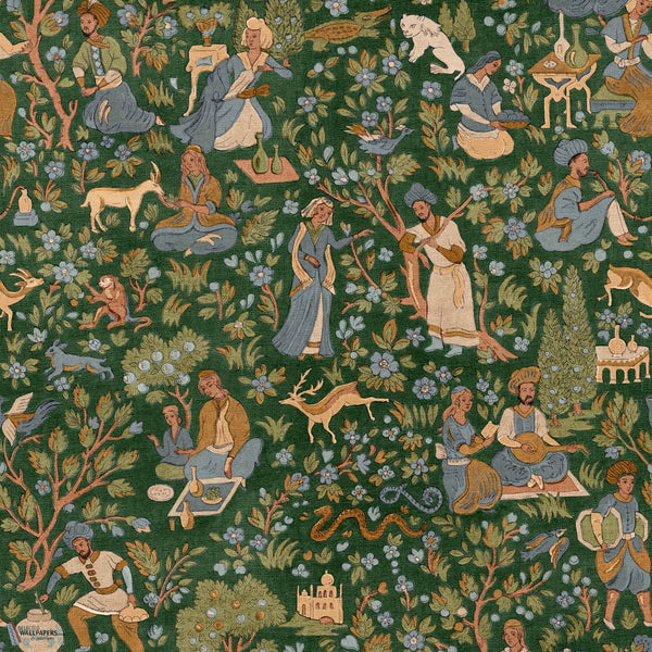 Kalamkari Tapete in Pistachio von Coordonne