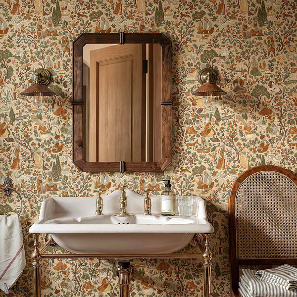 Kalamkari Tapete in Stone von Coordonne — Interieur